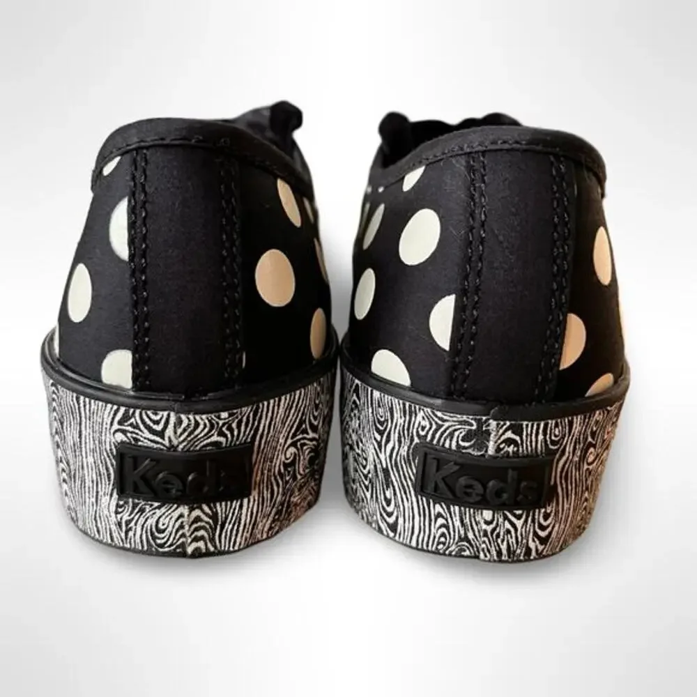 Keds x Batsheva Pointed Toe Polka Dot Platform Sneakers Black White Velvet Laces